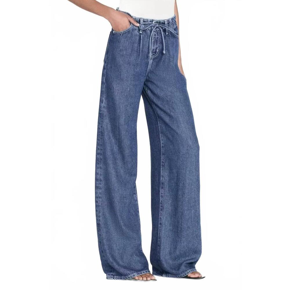 NEW FRAME women's superdrape drawstring jeans in … - image 3